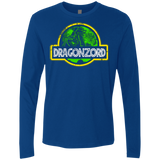 T-Shirts Royal / Small Jurassic Power Green Men's Premium Long Sleeve
