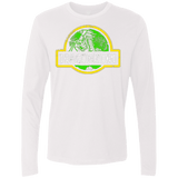 T-Shirts White / Small Jurassic Power Green Men's Premium Long Sleeve