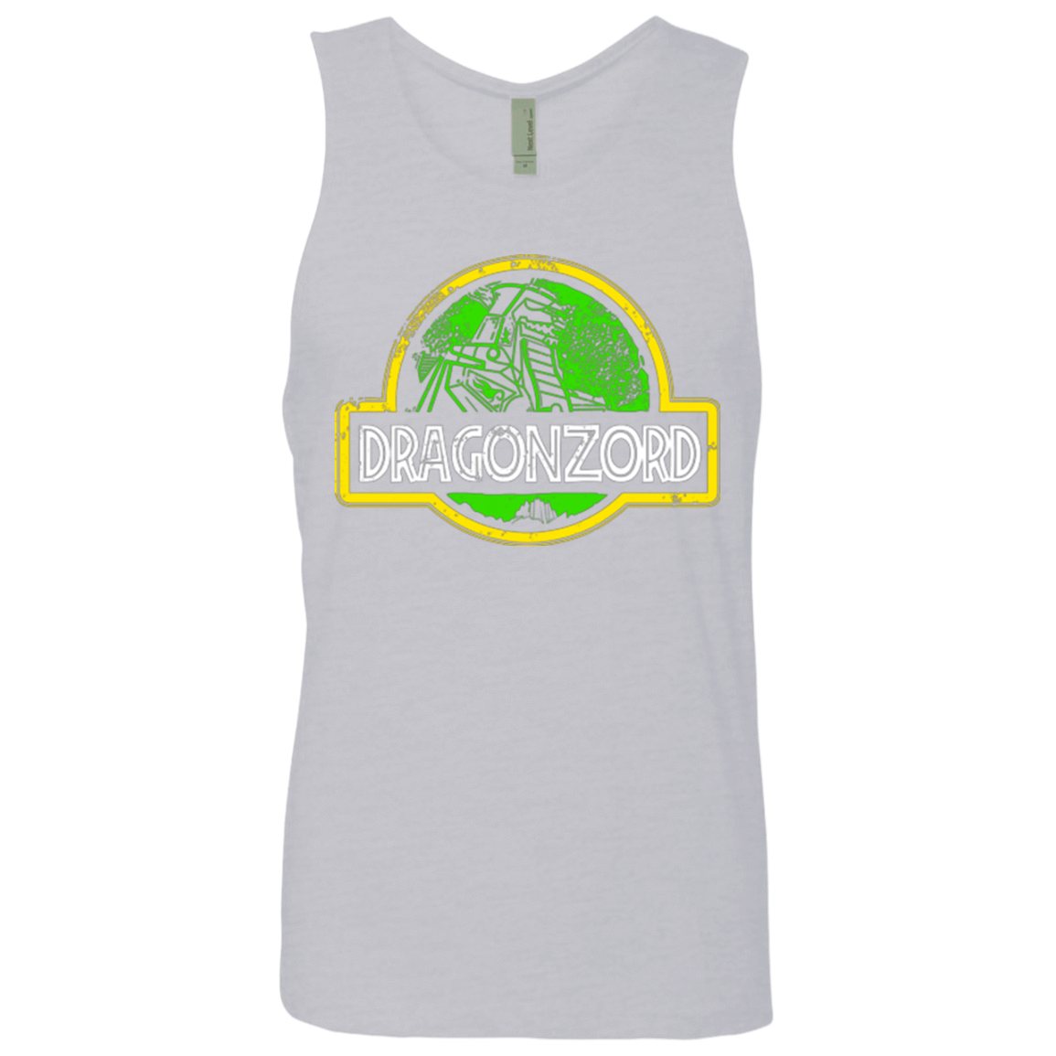 T-Shirts Heather Grey / Small Jurassic Power Green Men's Premium Tank Top
