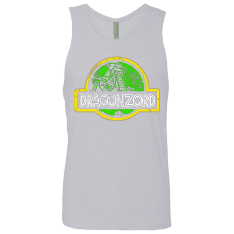 T-Shirts Heather Grey / Small Jurassic Power Green Men's Premium Tank Top