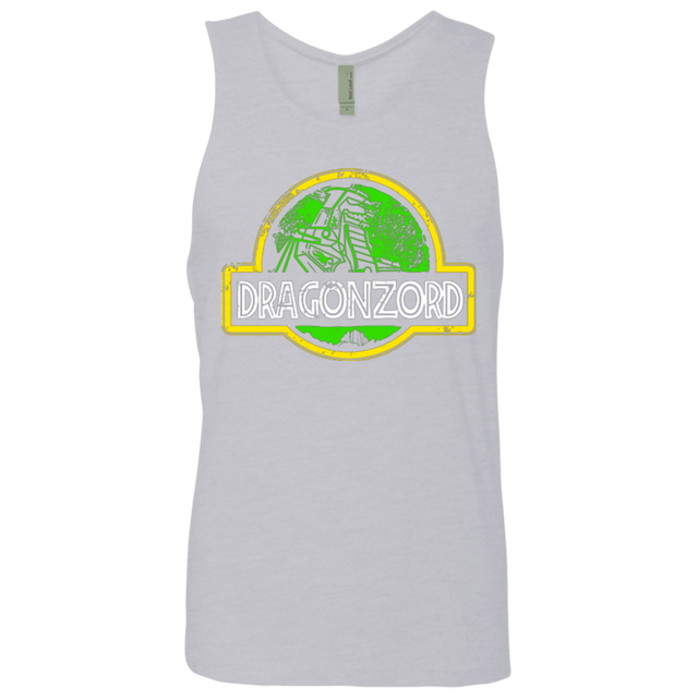 T-Shirts Heather Grey / Small Jurassic Power Green Men's Premium Tank Top