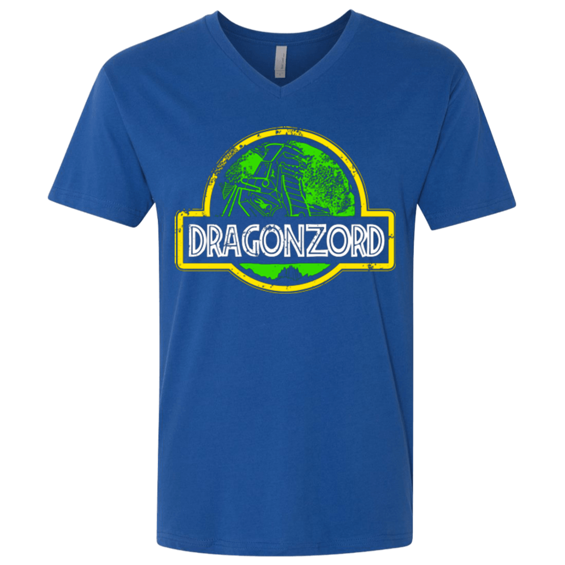 T-Shirts Royal / X-Small Jurassic Power Green Men's Premium V-Neck