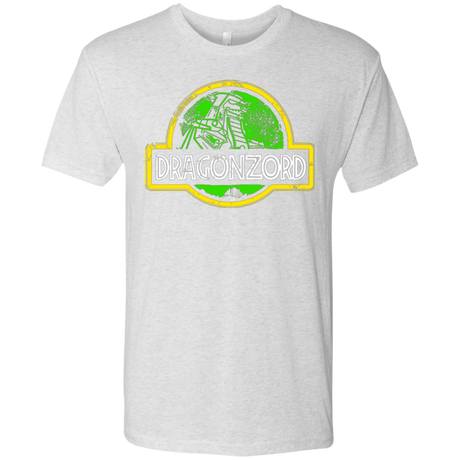 T-Shirts Heather White / Small Jurassic Power Green Men's Triblend T-Shirt