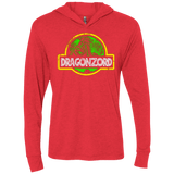 T-Shirts Vintage Red / X-Small Jurassic Power Green Triblend Long Sleeve Hoodie Tee