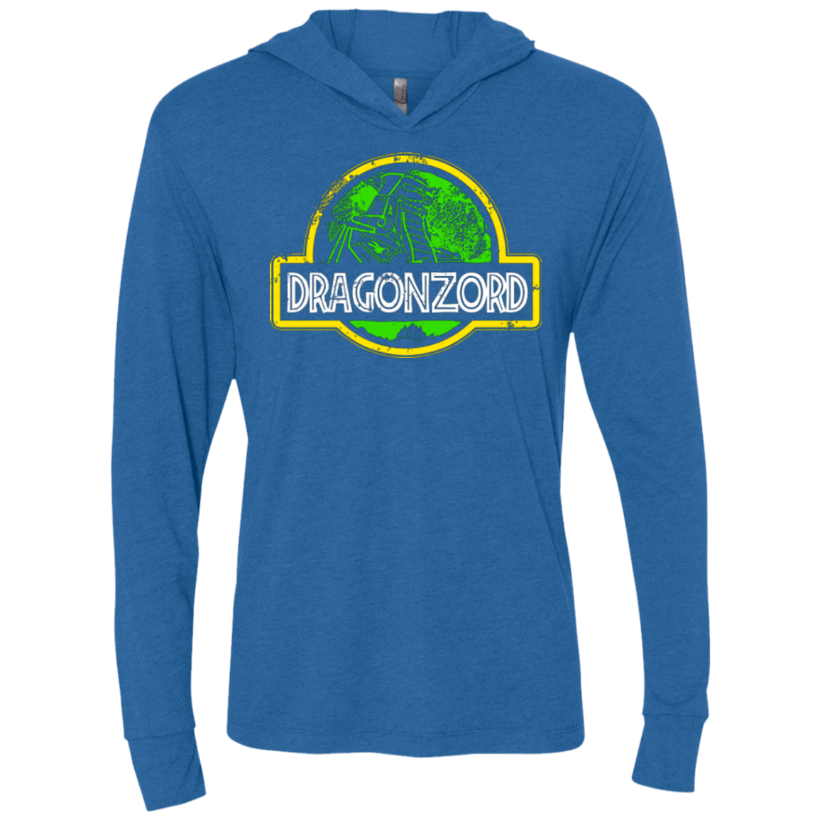 T-Shirts Vintage Royal / X-Small Jurassic Power Green Triblend Long Sleeve Hoodie Tee