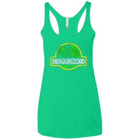 T-Shirts Envy / X-Small Jurassic Power Green Women's Triblend Racerback Tank