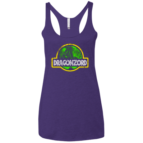 T-Shirts Purple / X-Small Jurassic Power Green Women's Triblend Racerback Tank