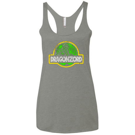 T-Shirts Venetian Grey / X-Small Jurassic Power Green Women's Triblend Racerback Tank