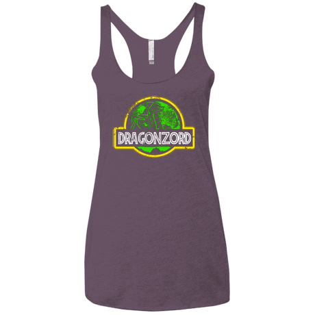 T-Shirts Vintage Purple / X-Small Jurassic Power Green Women's Triblend Racerback Tank