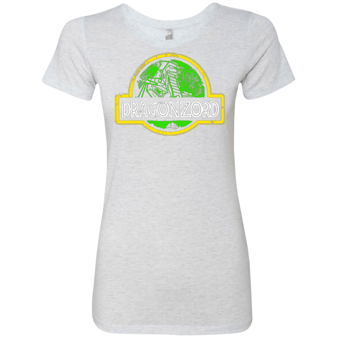 T-Shirts Heather White / Small Jurassic Power Green Women's Triblend T-Shirt