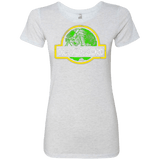 T-Shirts Heather White / Small Jurassic Power Green Women's Triblend T-Shirt