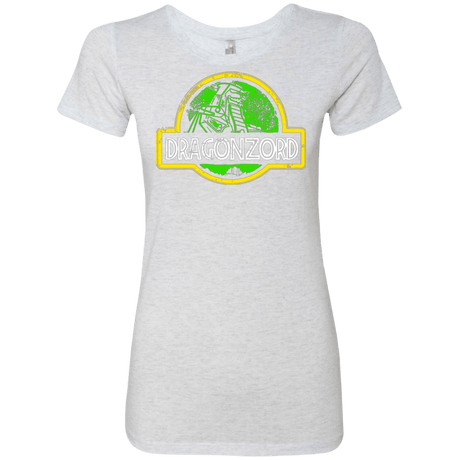 T-Shirts Heather White / Small Jurassic Power Green Women's Triblend T-Shirt