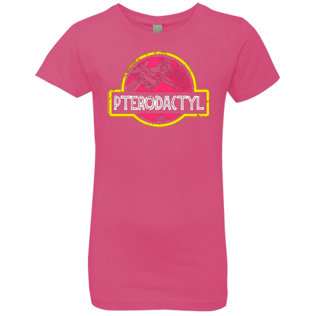 T-Shirts Hot Pink / YXS Jurassic Power Pink Girls Premium T-Shirt