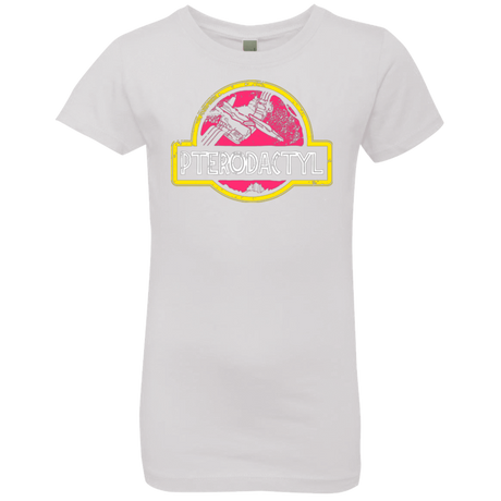 T-Shirts White / YXS Jurassic Power Pink Girls Premium T-Shirt