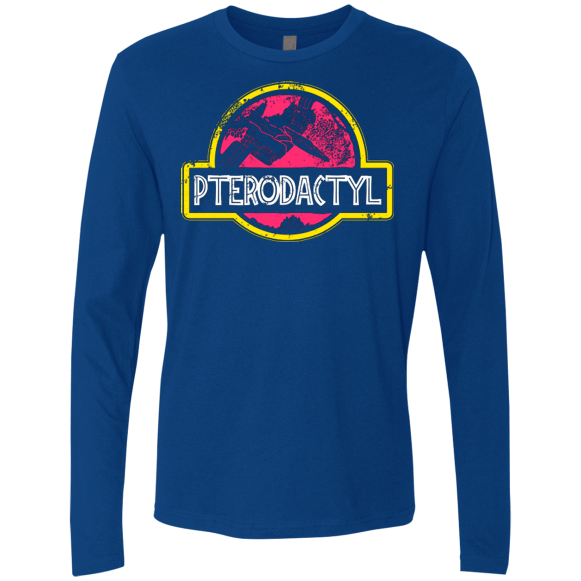 T-Shirts Royal / Small Jurassic Power Pink Men's Premium Long Sleeve