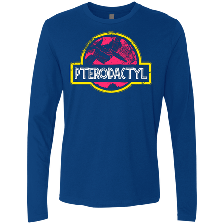 T-Shirts Royal / Small Jurassic Power Pink Men's Premium Long Sleeve