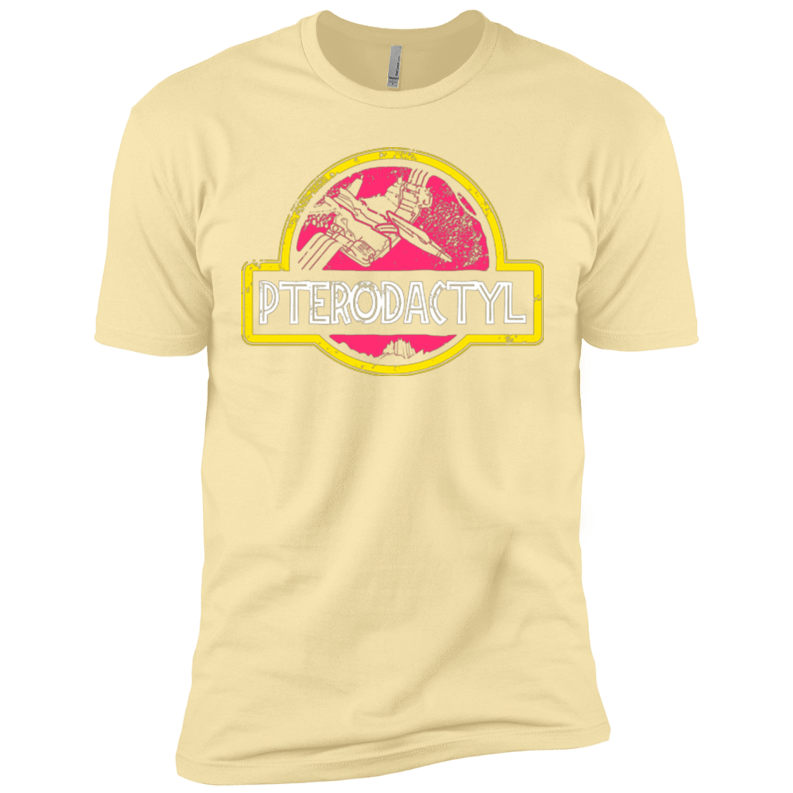 T-Shirts Banana Cream / X-Small Jurassic Power Pink Men's Premium T-Shirt
