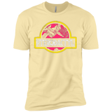T-Shirts Banana Cream / X-Small Jurassic Power Pink Men's Premium T-Shirt