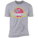 T-Shirts Heather Grey / X-Small Jurassic Power Pink Men's Premium T-Shirt