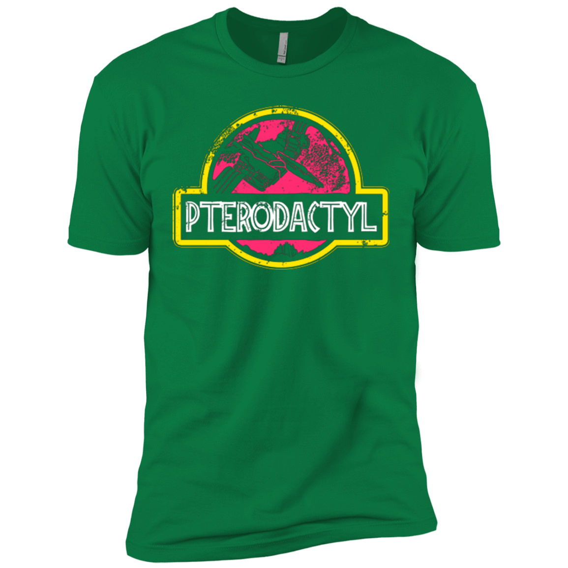 T-Shirts Kelly Green / X-Small Jurassic Power Pink Men's Premium T-Shirt