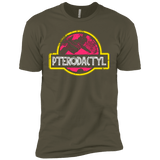 T-Shirts Military Green / X-Small Jurassic Power Pink Men's Premium T-Shirt