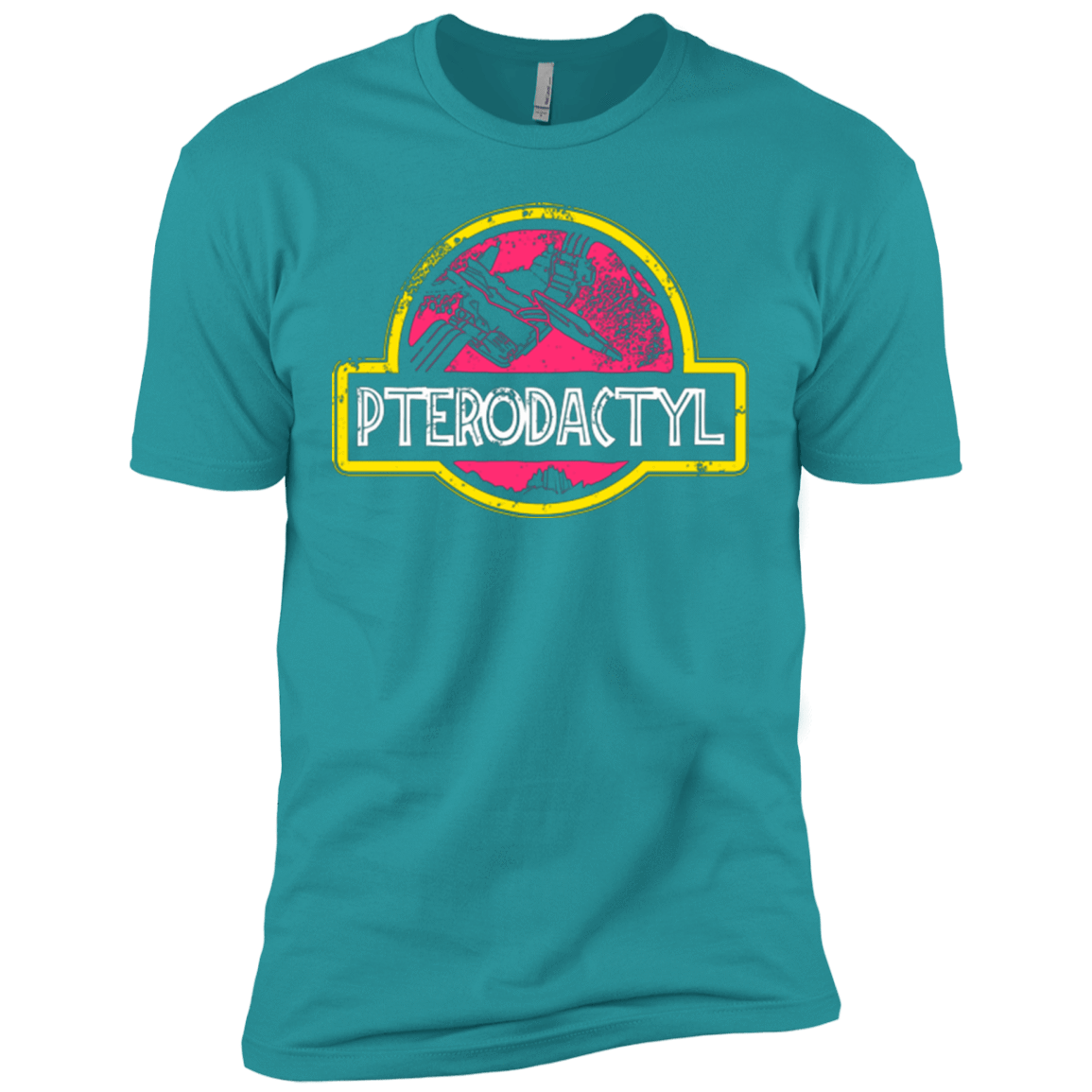 T-Shirts Tahiti Blue / X-Small Jurassic Power Pink Men's Premium T-Shirt