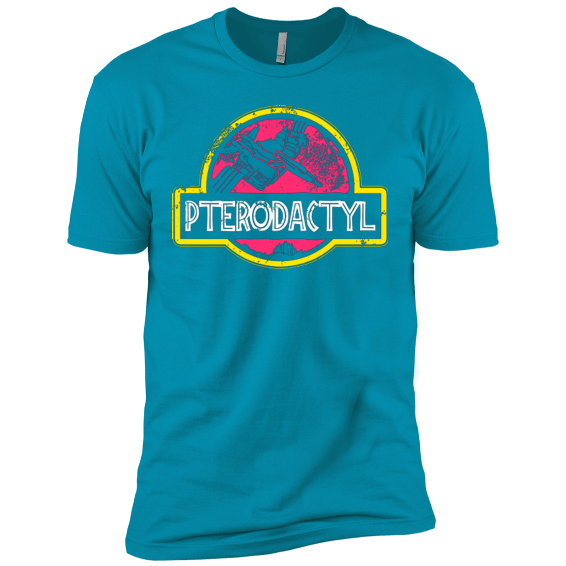 T-Shirts Turquoise / X-Small Jurassic Power Pink Men's Premium T-Shirt