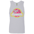 T-Shirts Heather Grey / Small Jurassic Power Pink Men's Premium Tank Top