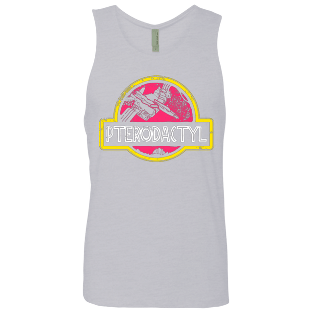 T-Shirts Heather Grey / Small Jurassic Power Pink Men's Premium Tank Top