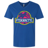 T-Shirts Royal / X-Small Jurassic Power Pink Men's Premium V-Neck