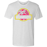 T-Shirts Heather White / Small Jurassic Power Pink Men's Triblend T-Shirt