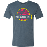 T-Shirts Indigo / Small Jurassic Power Pink Men's Triblend T-Shirt