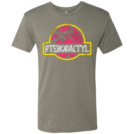 T-Shirts Venetian Grey / Small Jurassic Power Pink Men's Triblend T-Shirt