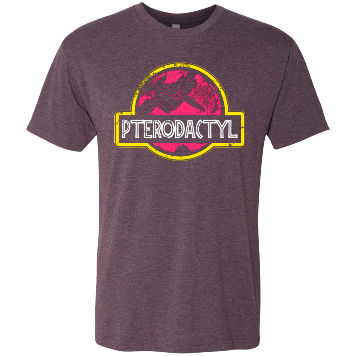 T-Shirts Vintage Purple / Small Jurassic Power Pink Men's Triblend T-Shirt