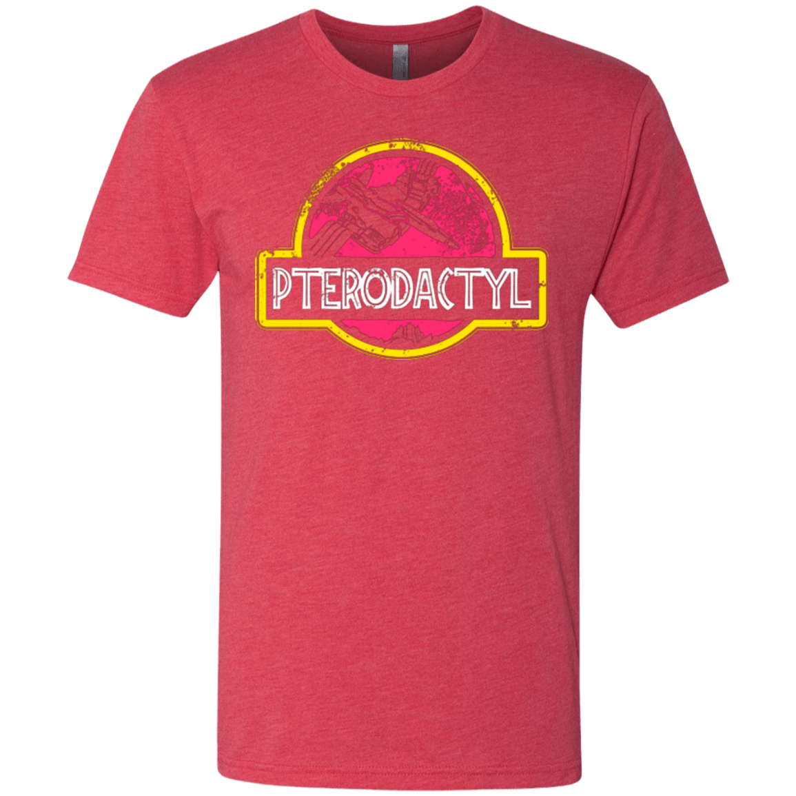 T-Shirts Vintage Red / Small Jurassic Power Pink Men's Triblend T-Shirt