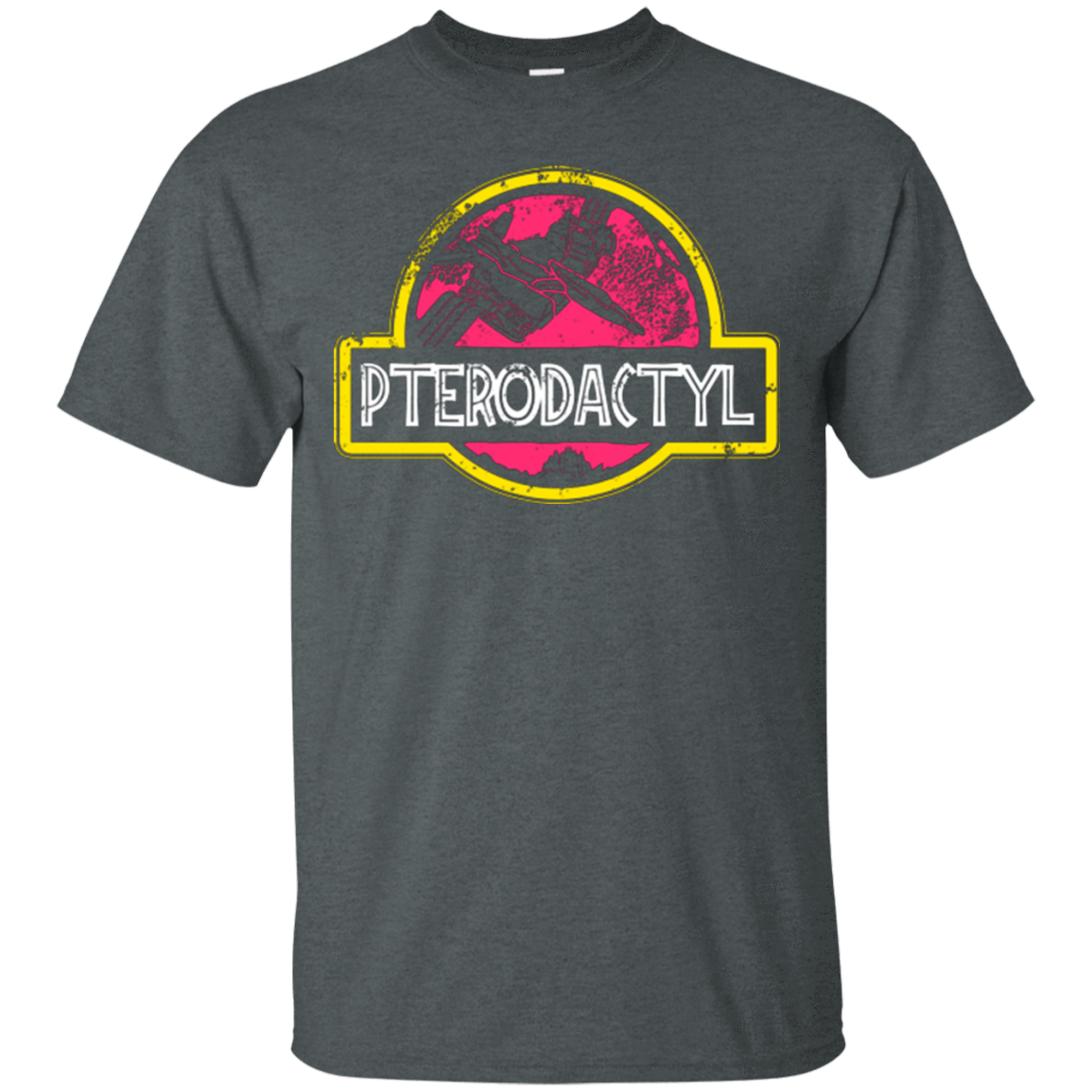 T-Shirts Dark Heather / Small Jurassic Power Pink T-Shirt