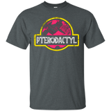 T-Shirts Dark Heather / Small Jurassic Power Pink T-Shirt