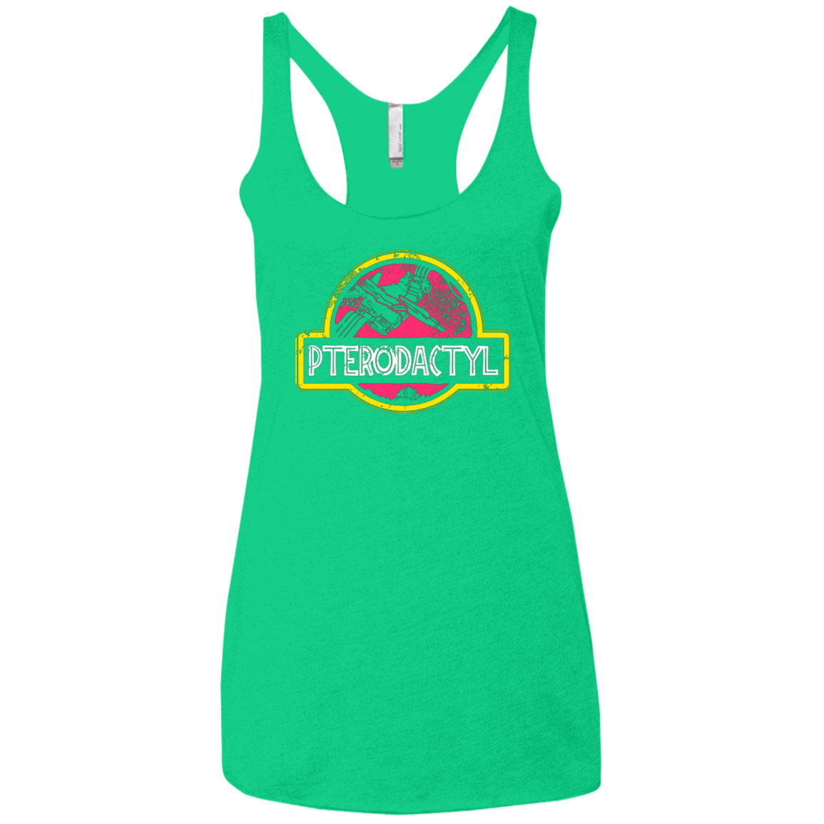 T-Shirts Envy / X-Small Jurassic Power Pink Women's Triblend Racerback Tank
