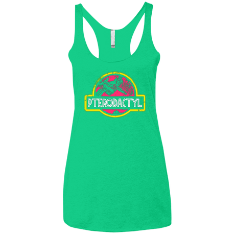T-Shirts Envy / X-Small Jurassic Power Pink Women's Triblend Racerback Tank
