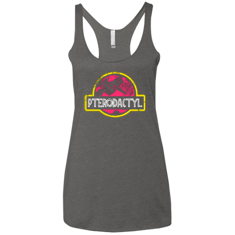 T-Shirts Premium Heather / X-Small Jurassic Power Pink Women's Triblend Racerback Tank