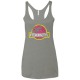 T-Shirts Venetian Grey / X-Small Jurassic Power Pink Women's Triblend Racerback Tank