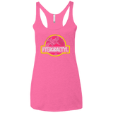 T-Shirts Vintage Pink / X-Small Jurassic Power Pink Women's Triblend Racerback Tank