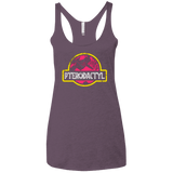 T-Shirts Vintage Purple / X-Small Jurassic Power Pink Women's Triblend Racerback Tank