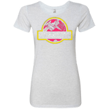 T-Shirts Heather White / Small Jurassic Power Pink Women's Triblend T-Shirt