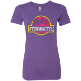 T-Shirts Purple Rush / Small Jurassic Power Pink Women's Triblend T-Shirt