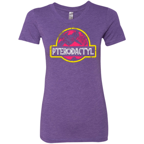 T-Shirts Purple Rush / Small Jurassic Power Pink Women's Triblend T-Shirt