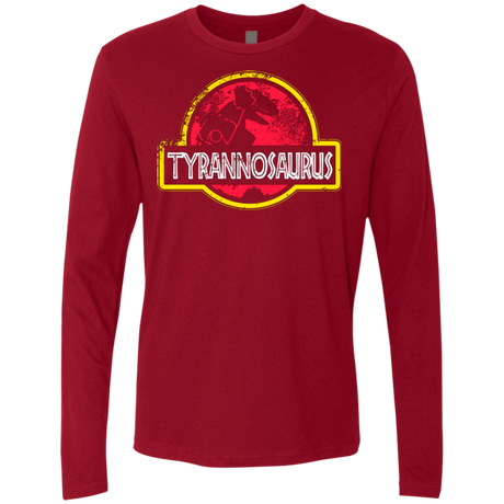 T-Shirts Cardinal / Small Jurassic Power Red Men's Premium Long Sleeve