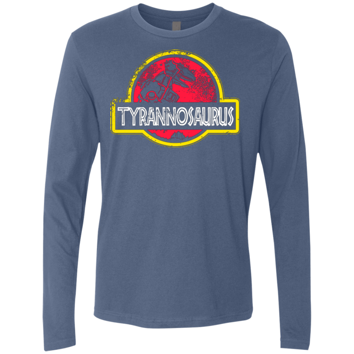 T-Shirts Indigo / Small Jurassic Power Red Men's Premium Long Sleeve