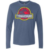 T-Shirts Indigo / Small Jurassic Power Red Men's Premium Long Sleeve