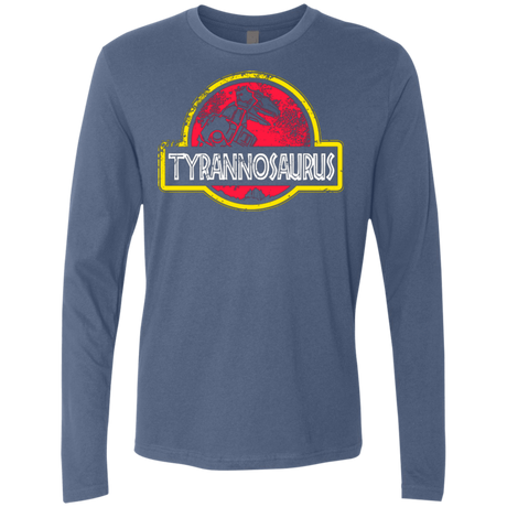 T-Shirts Indigo / Small Jurassic Power Red Men's Premium Long Sleeve